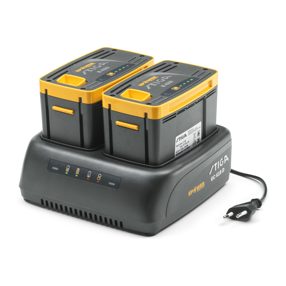 STIGA dupla akkumulátortöltő EC 415D - Image 4