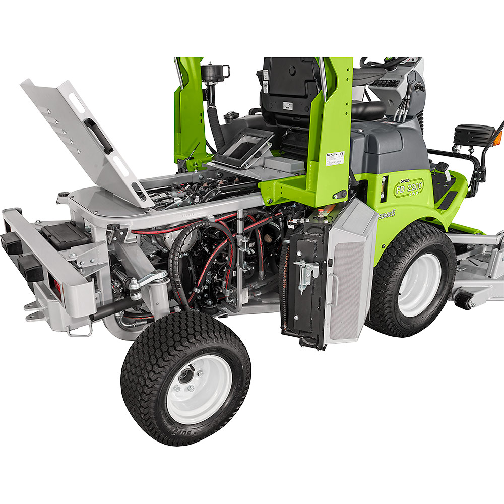 GRILLO magas ürítésű frontkaszás fűnyíró traktor FD 2200 4WD ( Vágóasztallal ) - Image 8